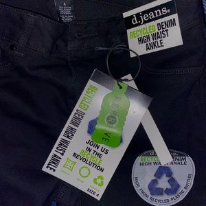 Black high waist ankle jeans